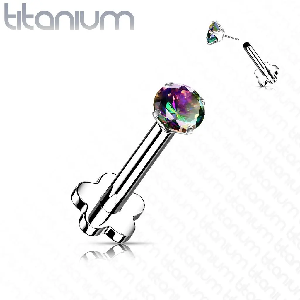 PUSH IN piercing do brady / ucha TITAN 1,2 x 8 mm (vitrail medium) - TIT1170-VM