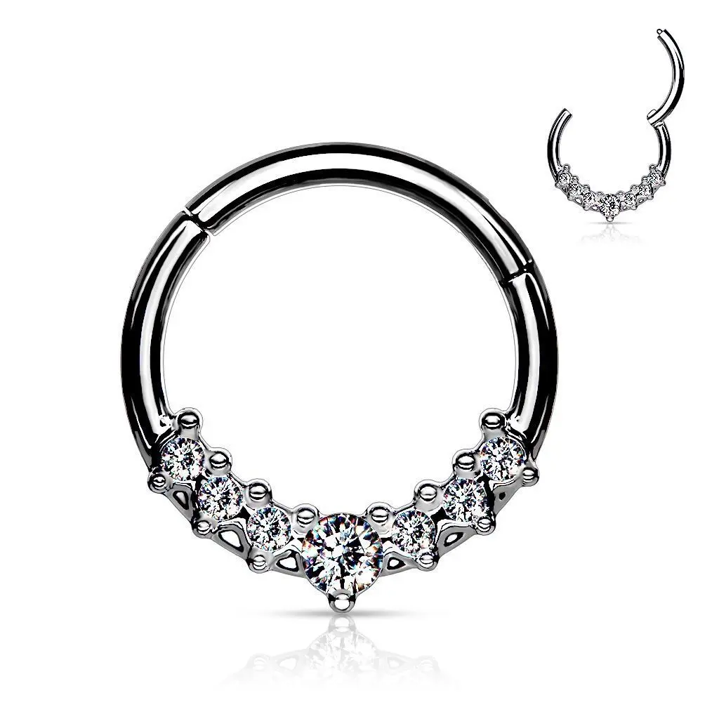 Ocelový piercing do nosu - tragus / helix / septum (1,2 x 10 mm) - NS0038ST-1210