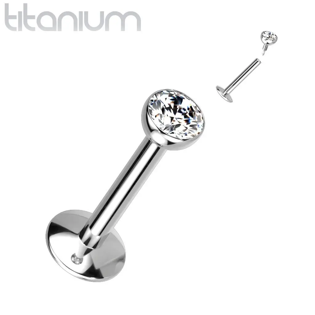 S4U Piercing do brady titan (1,2 x 8 mm, kamínek 2 mm) - TIT1216-120802