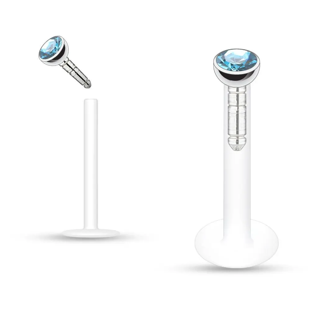 S4U Labreta BioFlex, zirkon 2 mm (tyrkysová) - LB01034-Q