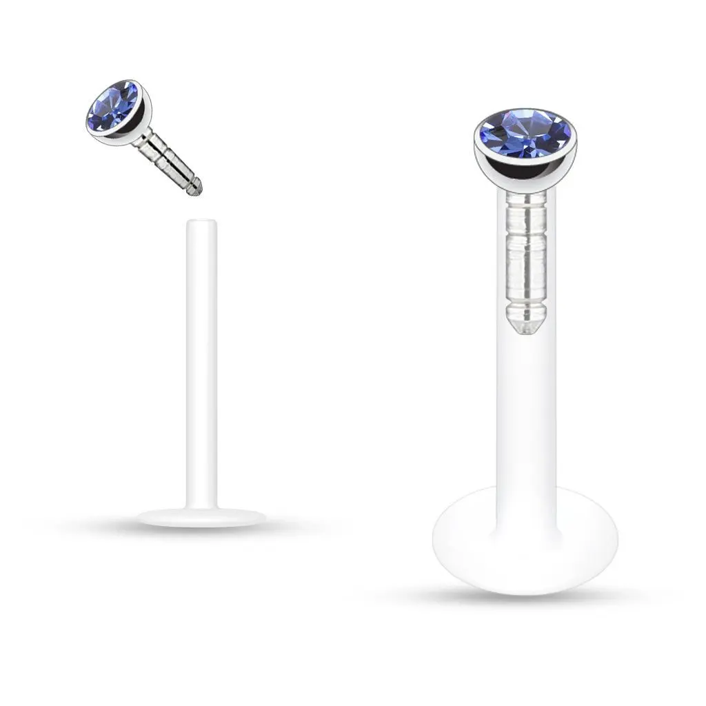 S4U Labreta BioFlex, zirkon 2 mm (světle modrá) - LB01034-LB