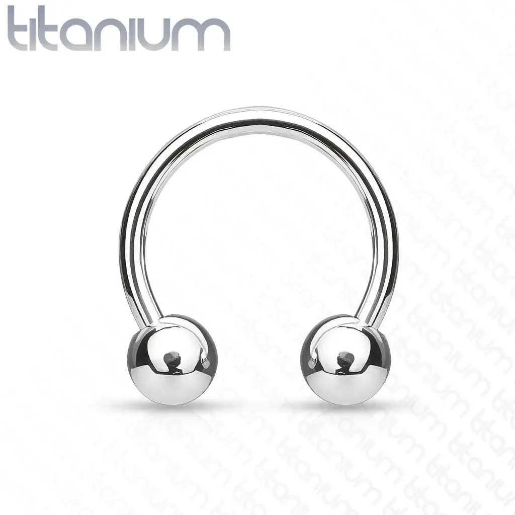 Piercing - podkova TITAN (1,6 x 10 mm, kuličky 4 mm) - TIT1111-161044