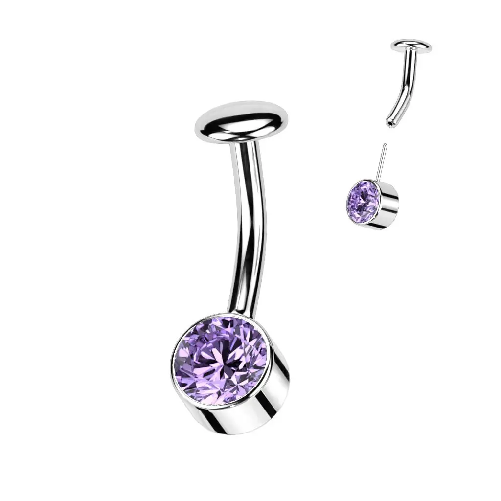 PUSH IN piercingu do pupíku TITAN (fialová) - TIT1229-A