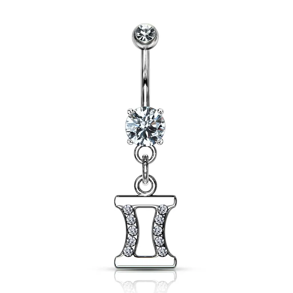 Piercing do pupíku - znamení blíženci - WP01141-12