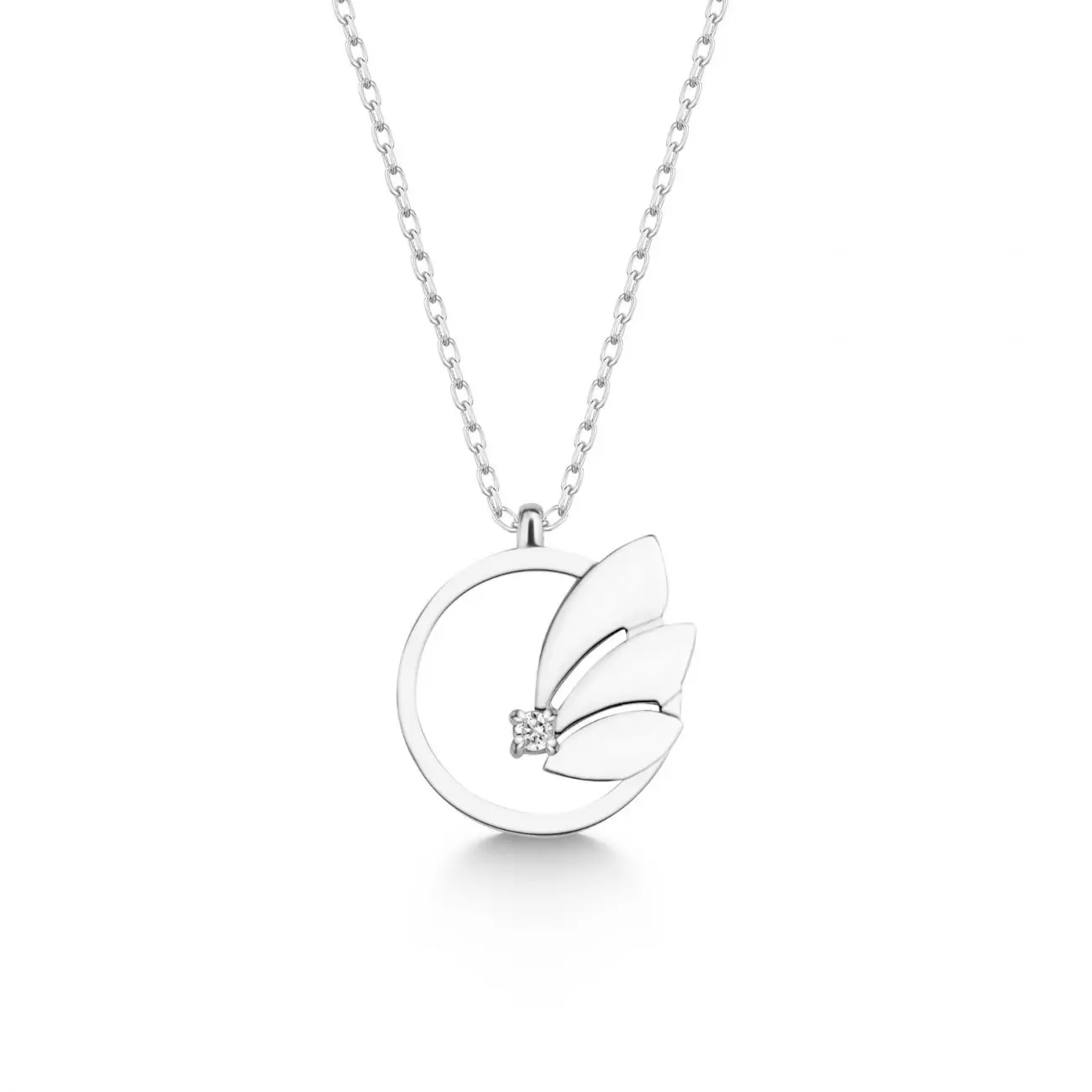 NUBIS Stříbrný diamantový náhrdelník - NBS-008