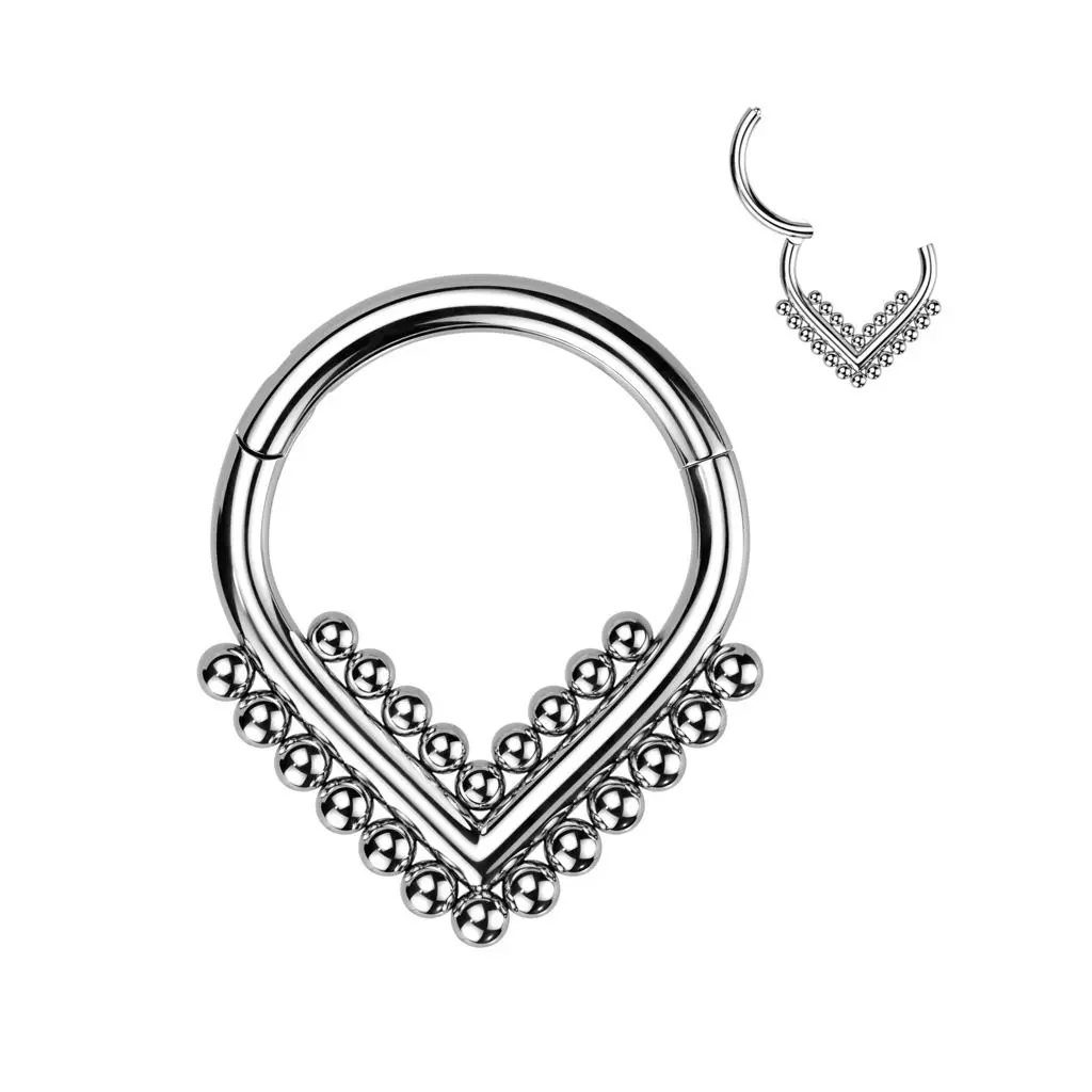 Segment helix / cartilage / tragus piercing TITAN (1,2 x 10 mm) - TIT1247-1210