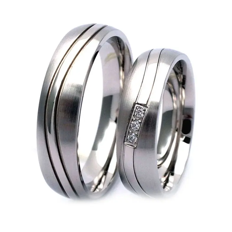 NUBIS NSS3011 Dámský snubní prsten se zirkonem ocel (48) - NSS3011-ZR-48