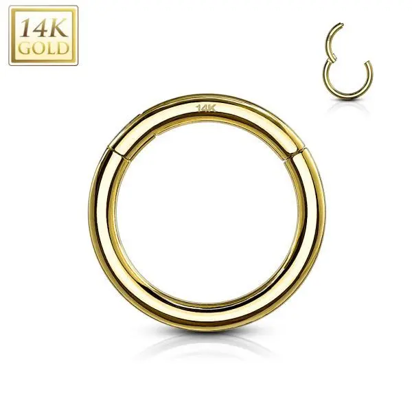 Zlatý piercing - segment kruh, Au 585/1000 (1 x 8 mm) - ZL01262-YG-1208