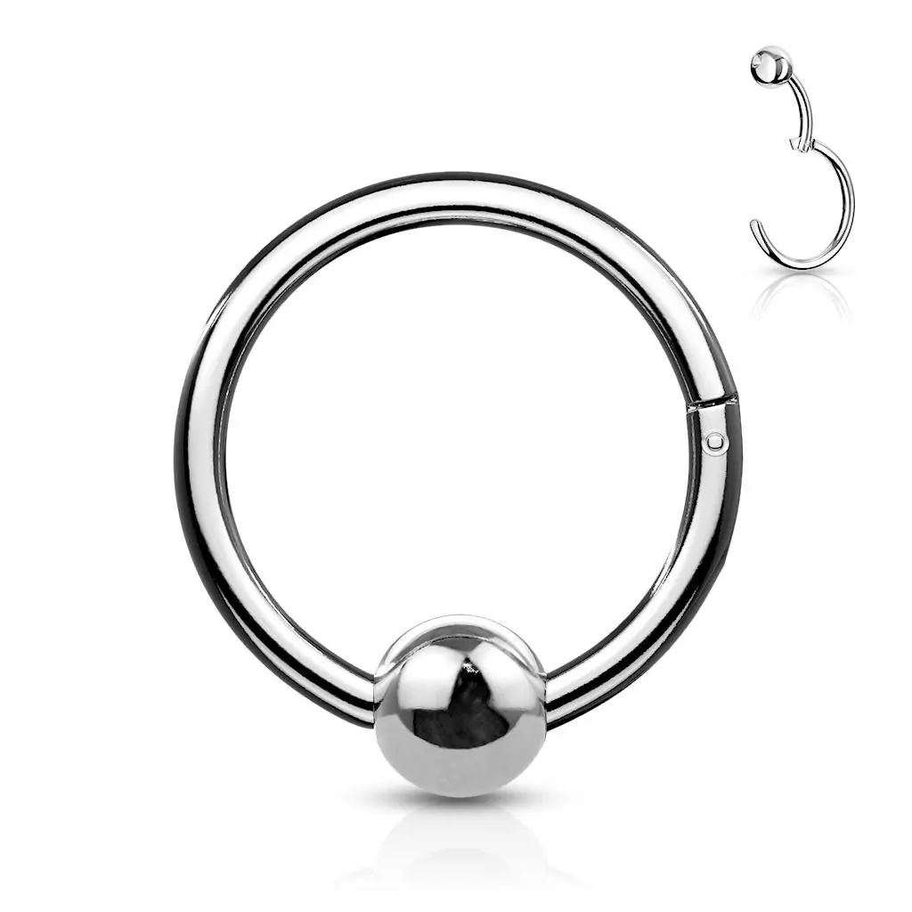 Piercing segment kruh s kuličkou 1,2 x 10 mm