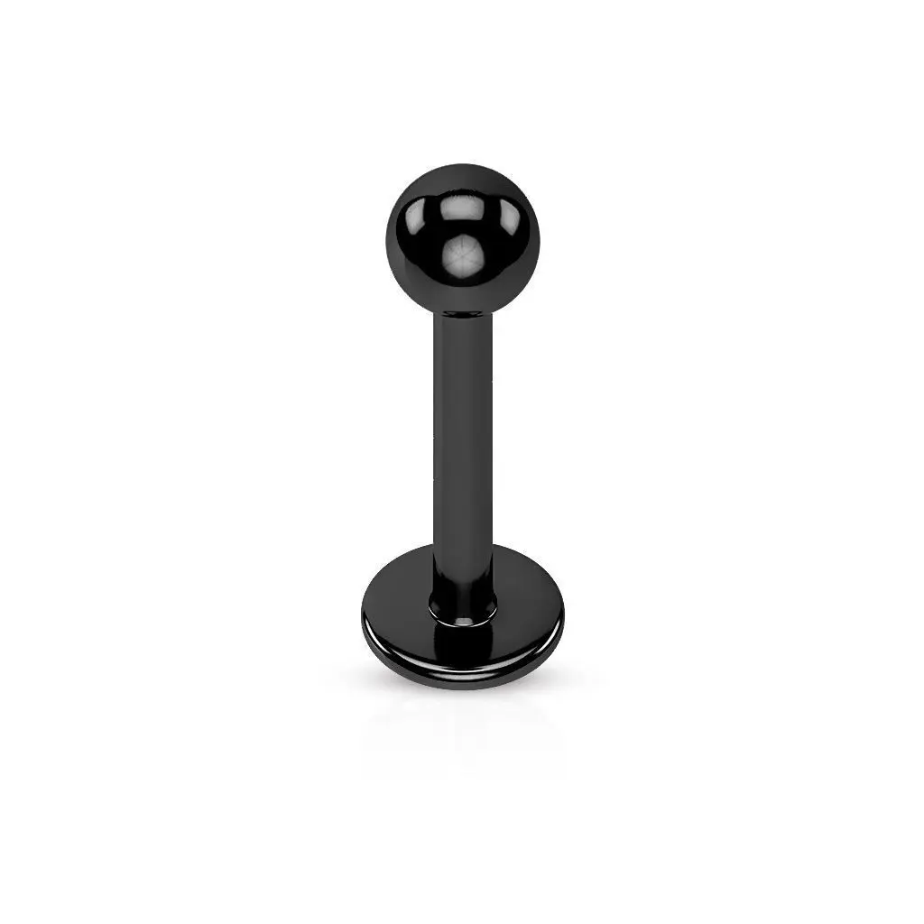 S4U Piercing do brady - labreta (černá, 1,2 x 11 x 3 mm)
