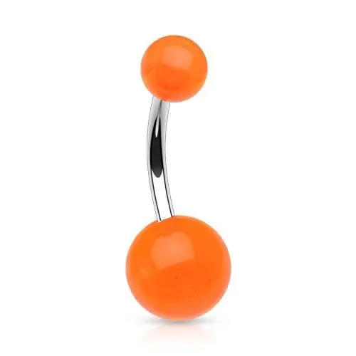 Piercing do pupíku - banánek (oranžová) - BA01017-O