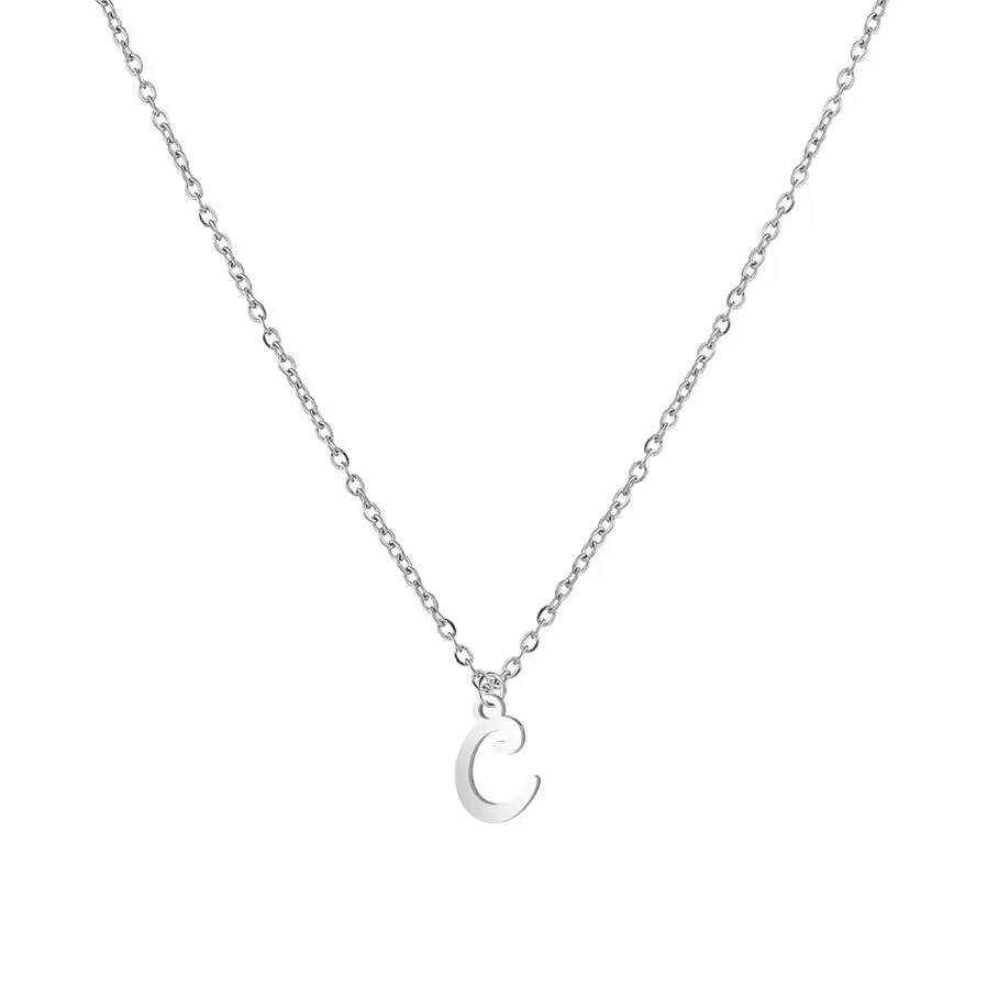 S4U Ocelový náhrdelník, písmeno C - OPD0339-C