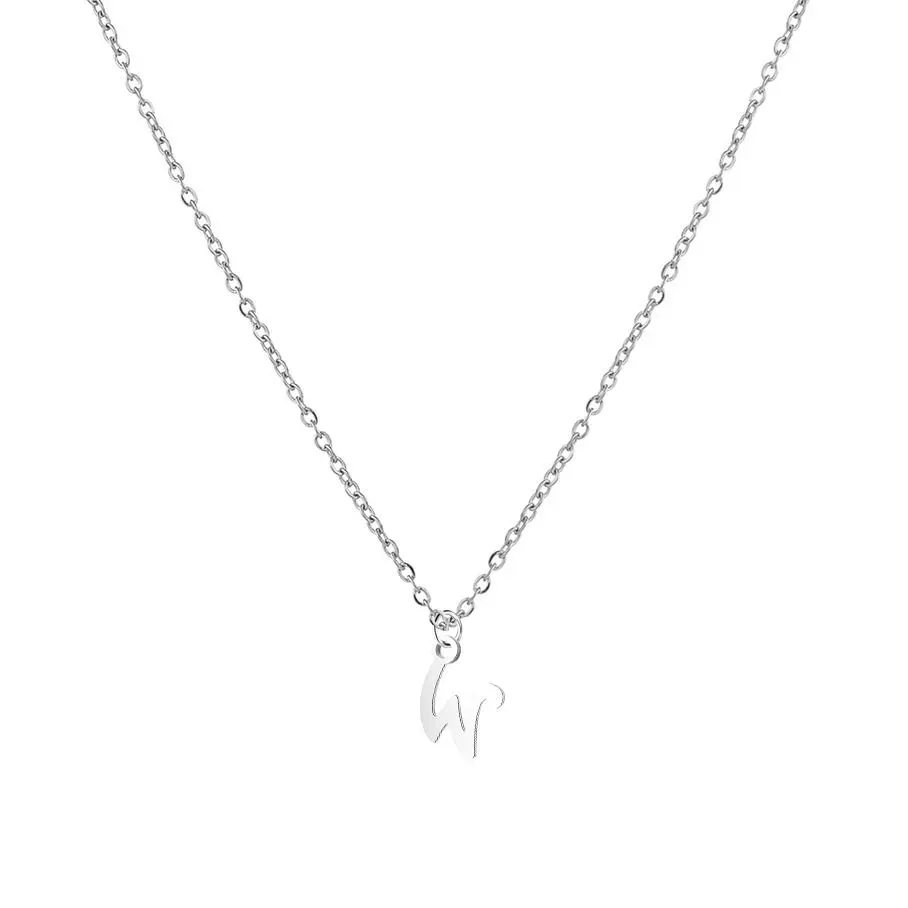 S4U Ocelový náhrdelník, písmeno W - OPD0339-W