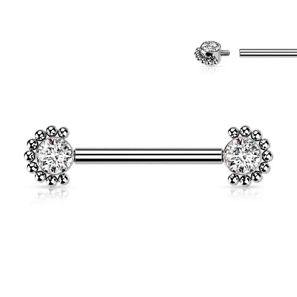 Piercing do bradavky z titanu