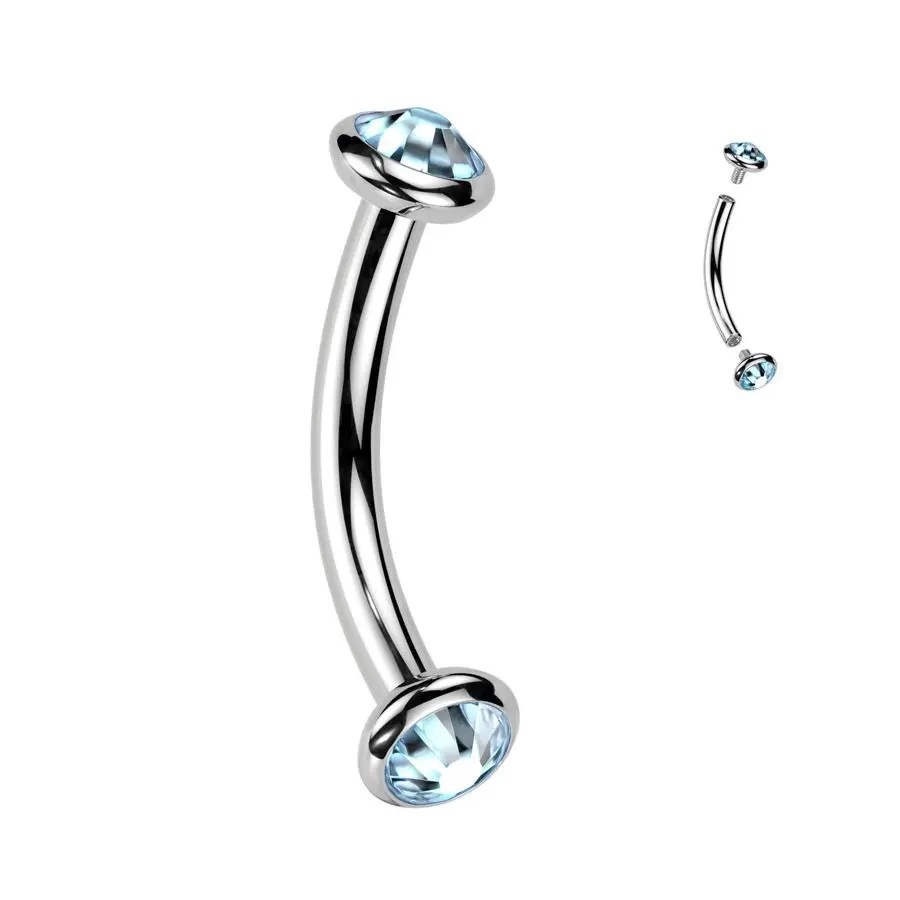 S4U Piercing do obočí TITAN (tyrkysová) - TIT1381-Q
