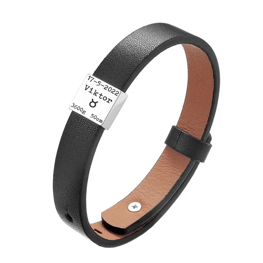 S4U Personalizovaný pánský kožený náramek - OPA211