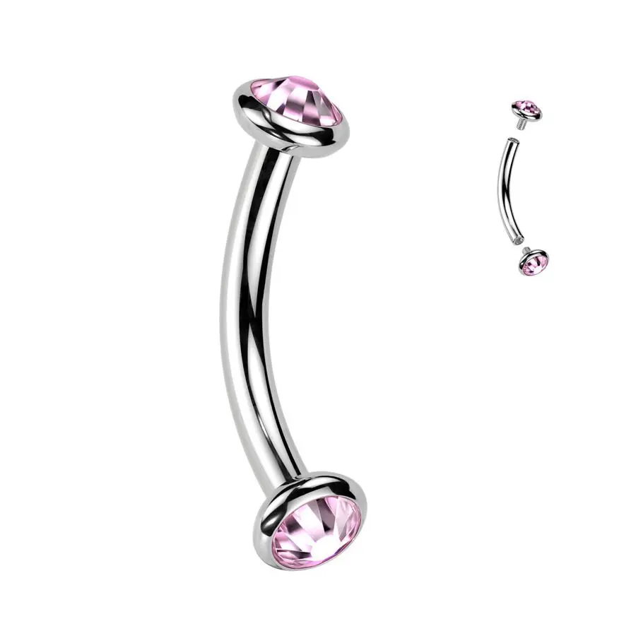 S4U Piercing do obočí TITAN (růžová) - TIT1381-P