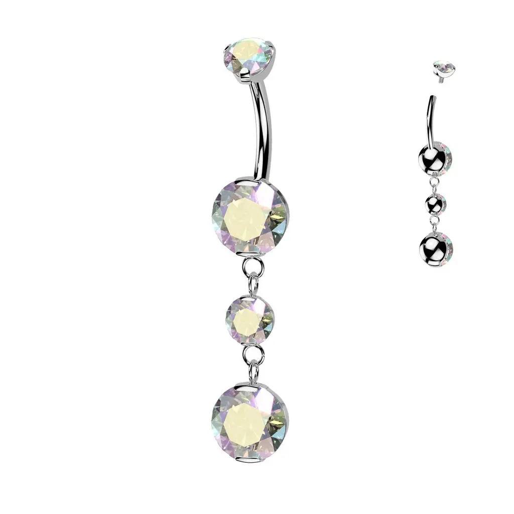Visací piercing do pupíku - TITAN