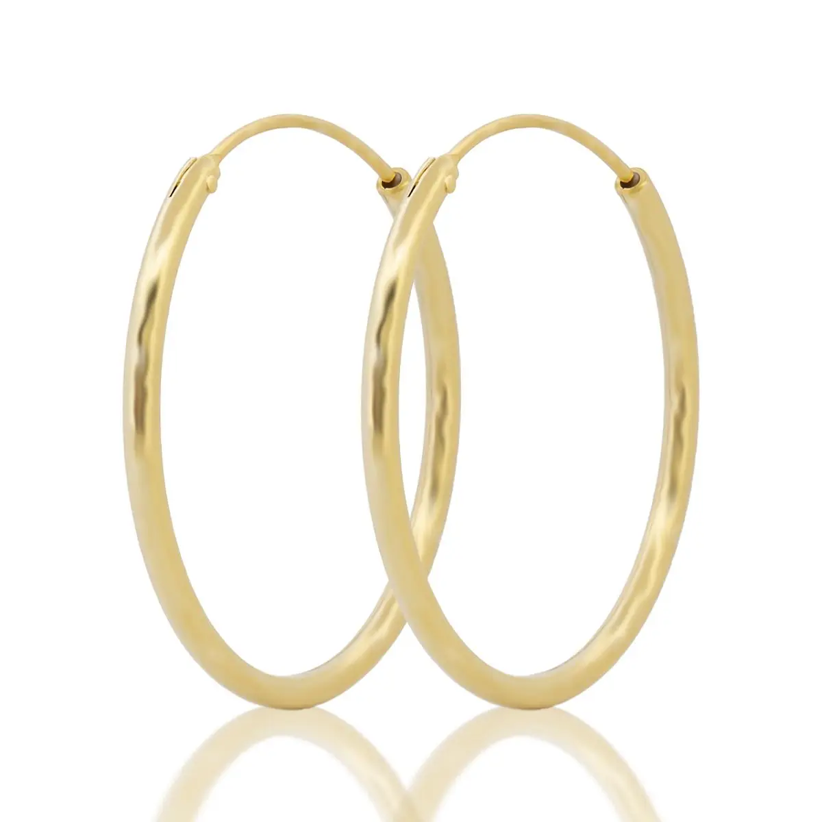 NUBIS Zlacené stříbrné náušnice kruhy 30 mm - NB-3064-30