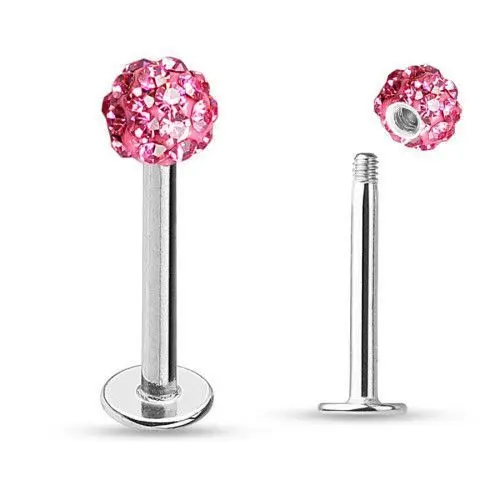 MARRE Piercing do brady - labreta s krystaly
