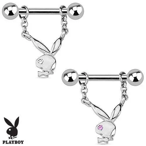 Piercing do bradavky Playboy HWPBK005 (růžový)