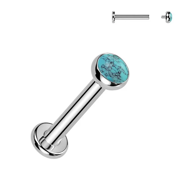 MARRE Piercing do brady - labreta Tyrkys TITAN (1,2 x 6 mm) - TIT1705-1206