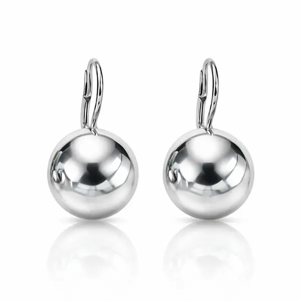 Stříbrné náušnice koule 14 mm - ZB3425