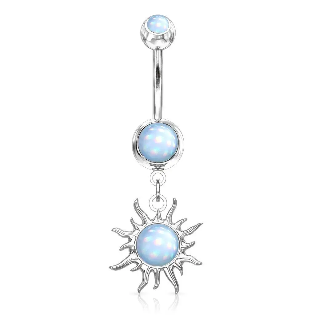Visací piercing do pupíku