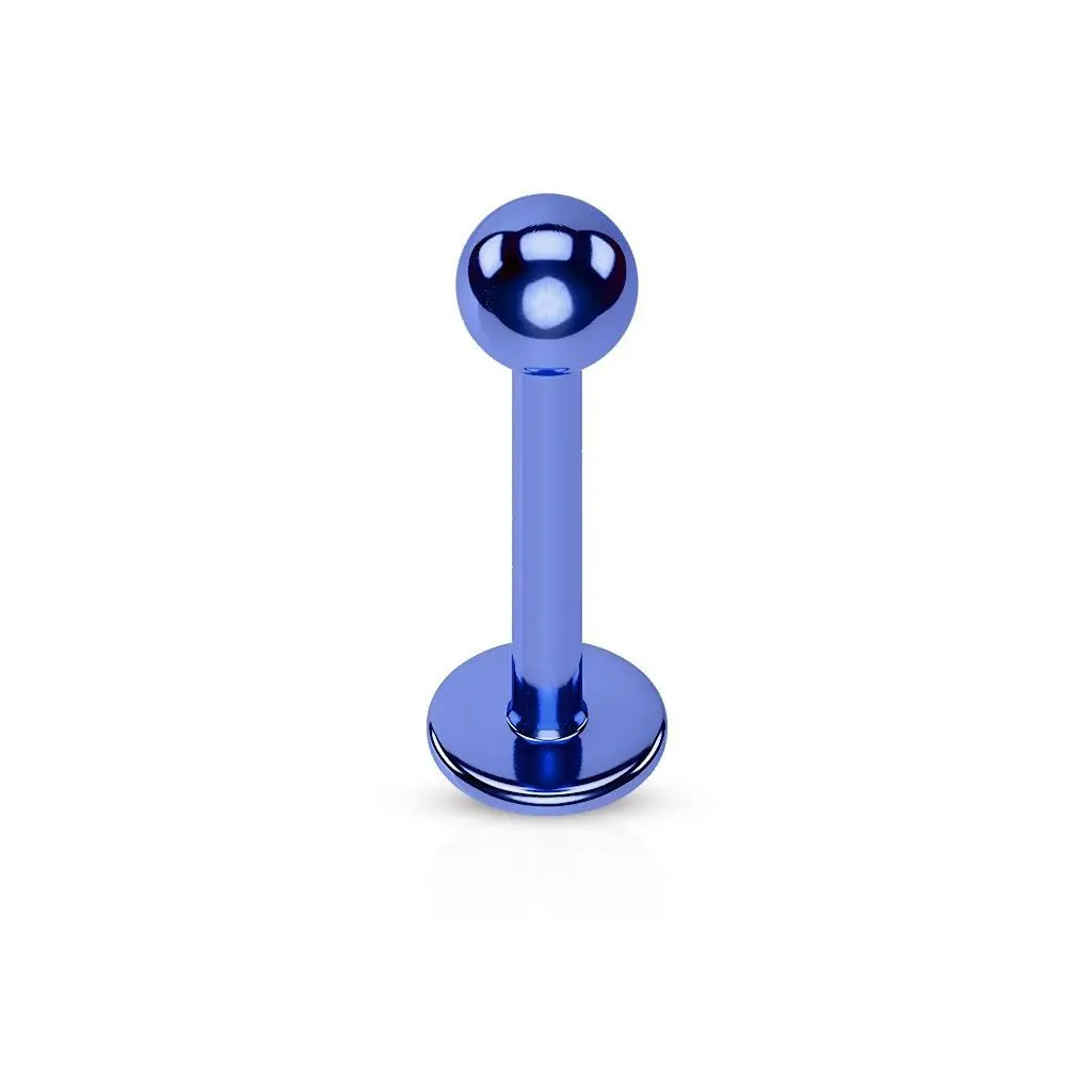 S4U Piercing do brady - labreta (tmavě modrá, 1,2 x 10 x 3 mm) - LB1035B-1210