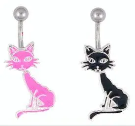 Piercing banánek chirurgická ocel tančící kočka MS1009