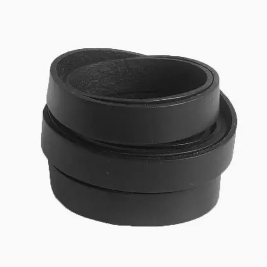 S4U Kožená šňůrka plochá černá, šíře 13 mm - LR7008-K