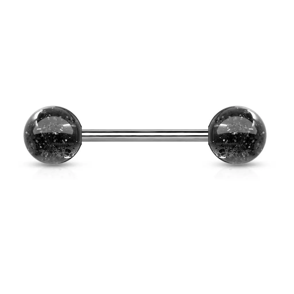 Piercing do jazyka (černá) - PJ01118-K