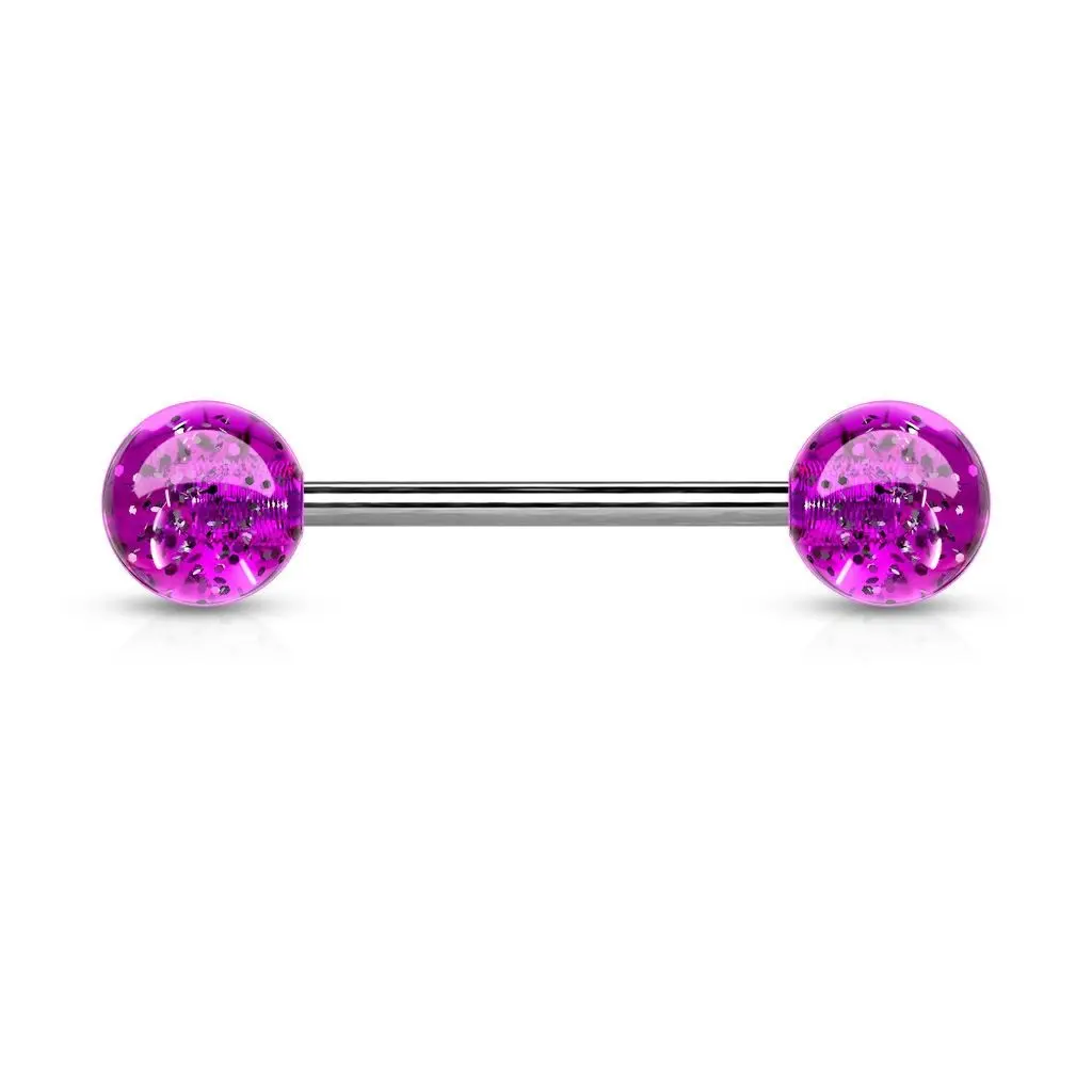 S4U Piercing do jazyka akrylát (fialová) - PJ01148-A