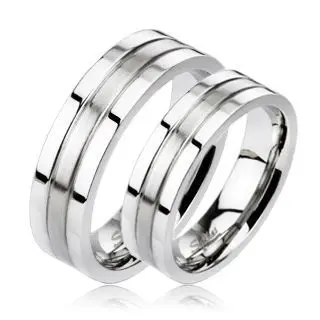 OPR1406 Snubní prsteny ocel - pár 6 mm - OPR1406-6