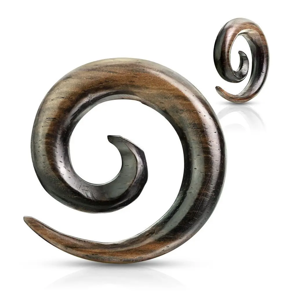Roztahovák do ucha Ebony Wood (5 mm) - EP1030-05