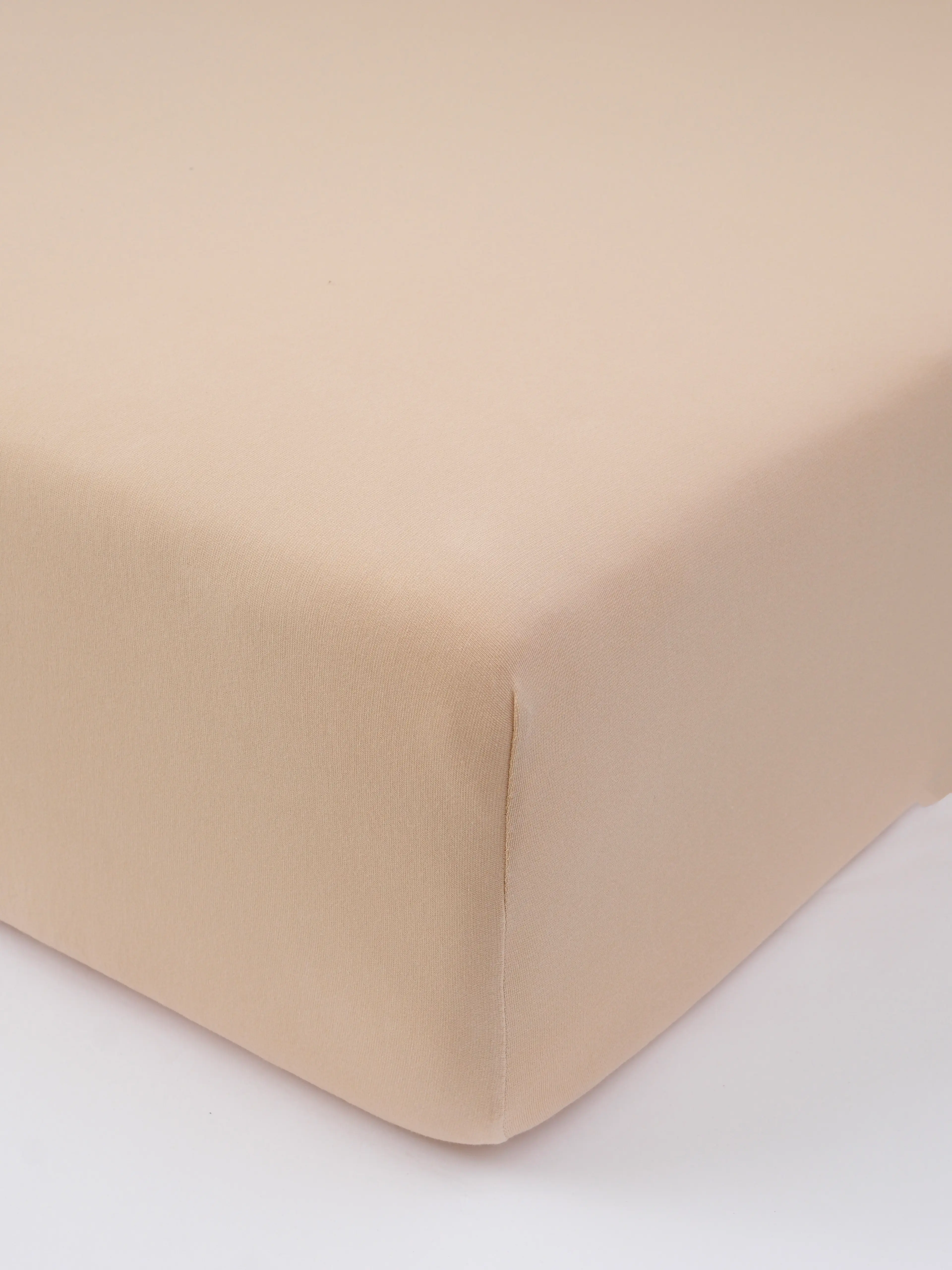 MKLuzkoviny.cz Jersey prostěradlo s elastanem Deluxe 120 × 200 cm - béžové