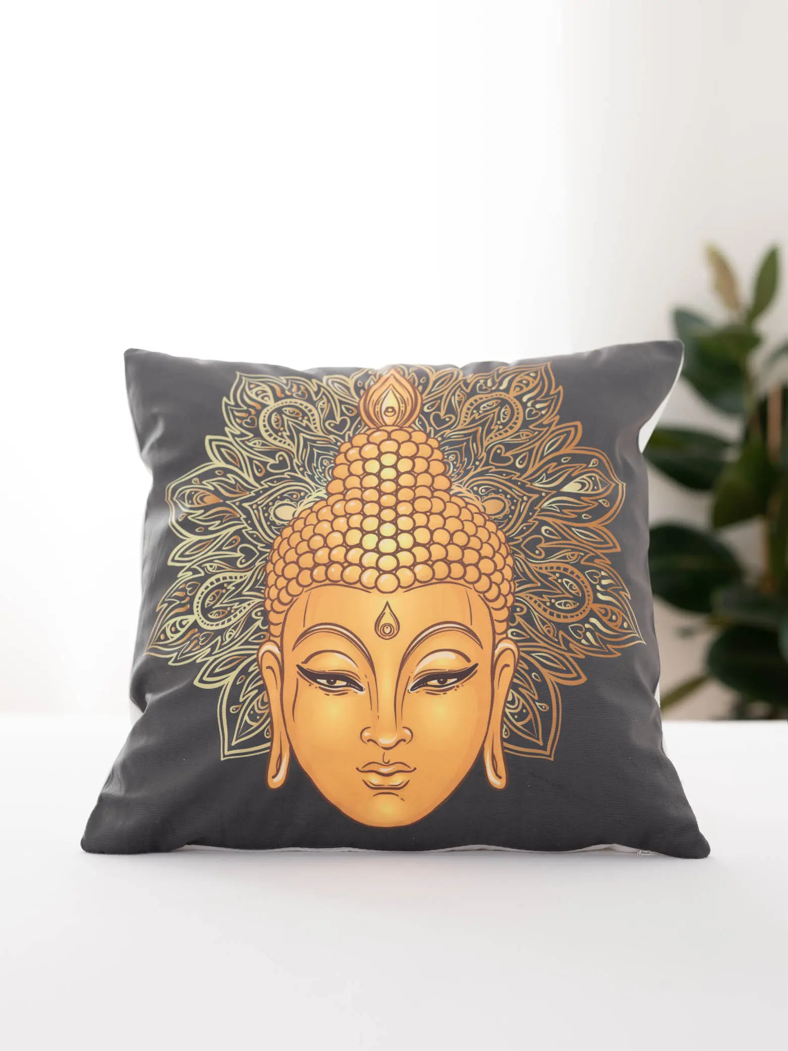 MKLuzkoviny.cz Povlak na polštář mikroplyš 45 x 45 cm - Buddha 3