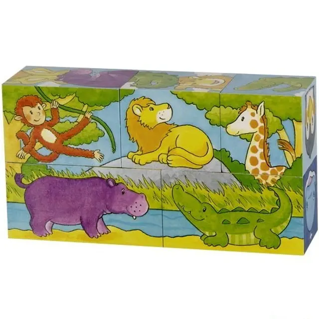 Dřevěné kostky Safari a Arktida