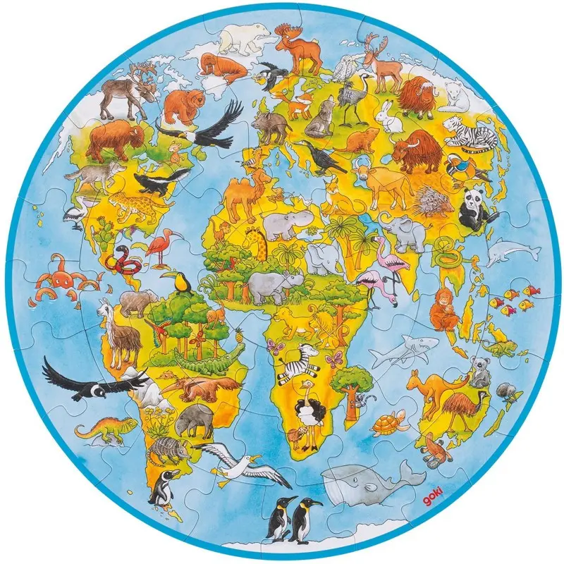 Svět XXL (Dřevěné kulaté puzzle),Svět XXL (Dřevěné kulaté puzzle) - puzzle z kategorie 15 – 60 dielikov