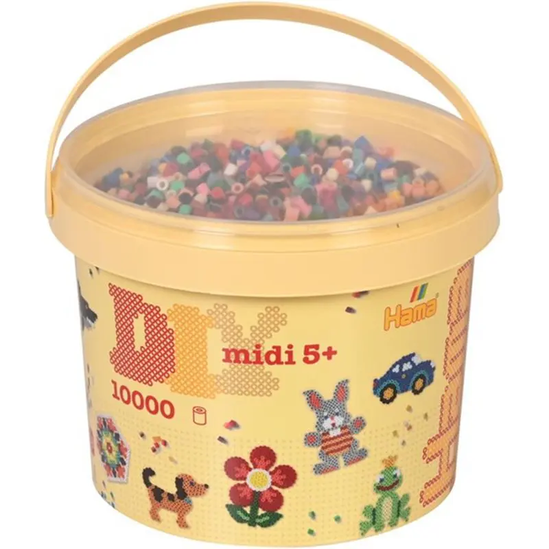 HAMA zažehlovací korálky MIDI 10 000 ks - mix v boxu