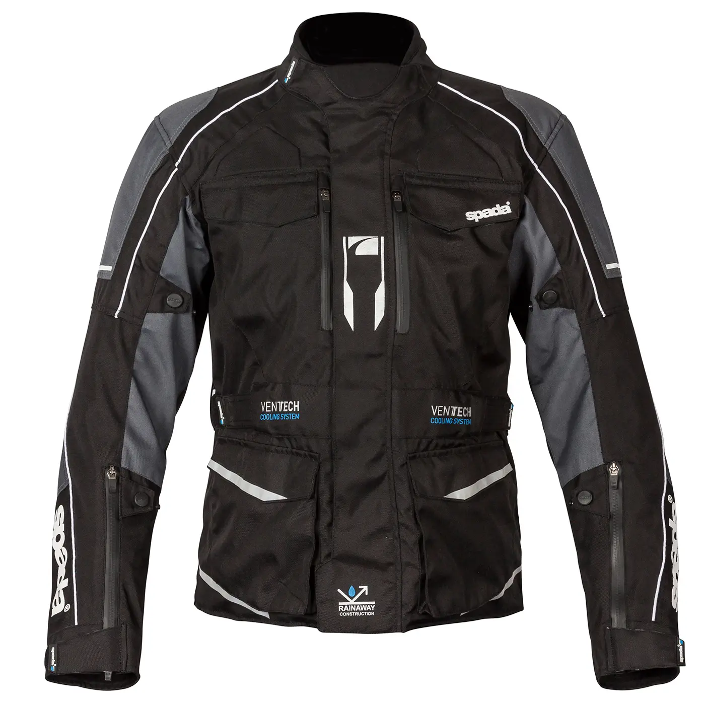 SPADA moto bunda CITY NAV 4XL černá (textilní bunda do města i turistiku v každém počasí)