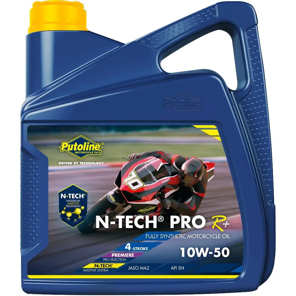 PUTOLINE Motorový olej N-Tech Pro R+ 10W50 4T 4L Road/OFF-Road (Nejpokročilejší, plně syntetický olej pro 4-taktní motory, jaký kdy společnost)
