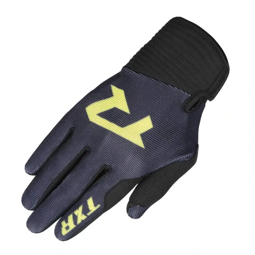 TXR Rukavice na motorku Lite černo-fluo žluté 3XL (Rukavice na motorku TXR Lite černo/fluo žluté s vyztuženou dlaňovou částí a nastavitelnými)