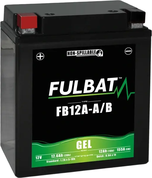 FULBAT FB12A-A/B 12V 12Ah 155A (YB12A-A/B) 134x80x161mm L+ GEL bezúdržbová motobaterie