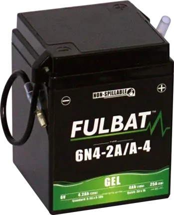 FULBAT 6N4-2A/A-4 6V 4Ah 25A 71x71x93mm P+ GEL bezúdržbová motobaterie