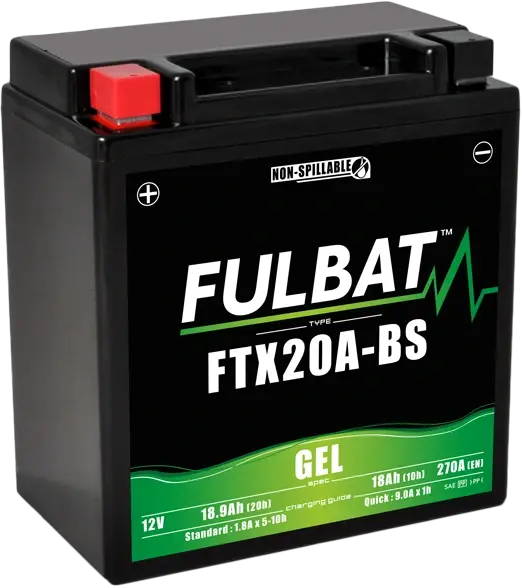 FULBAT FTX20A-BS 12V 18Ah 270A 150x87x161mm L+ GEL bezúdržbová motobaterie