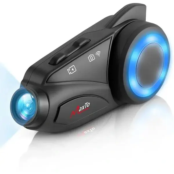 TXR Bluetooth Intercom MaxTo M3 s FULL HD kamerou SONY (dosah až 1000m; provozní doba až 32h (nahrávání až 7h); doba nabíjení 2,5h; SONY širokoúhlý)