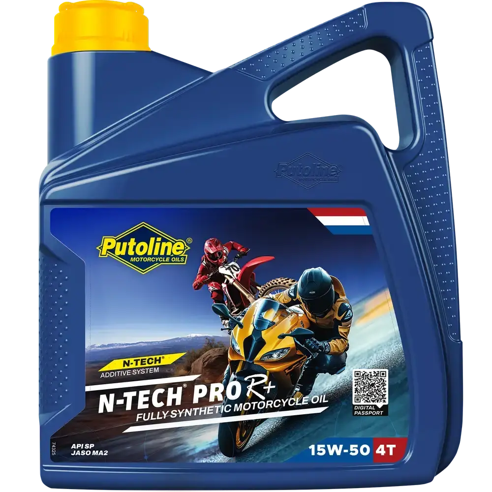 PUTOLINE Motorový olej N-Tech Pro R+ 15W50 4T 4L Road/OFF-Road (Nejpokročilejší, plně syntetický olej pro 4-taktní motory, jaký kdy společnost)