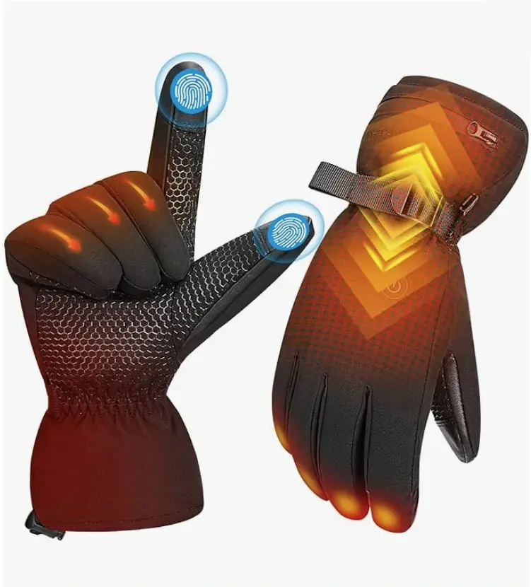 TXR Vyhřívané rukavice na motorku Nordic S (Kompozitní topná fólie z uhlíkových vláken, nastavitelná teplota 40–65 °C, unisex provedení)