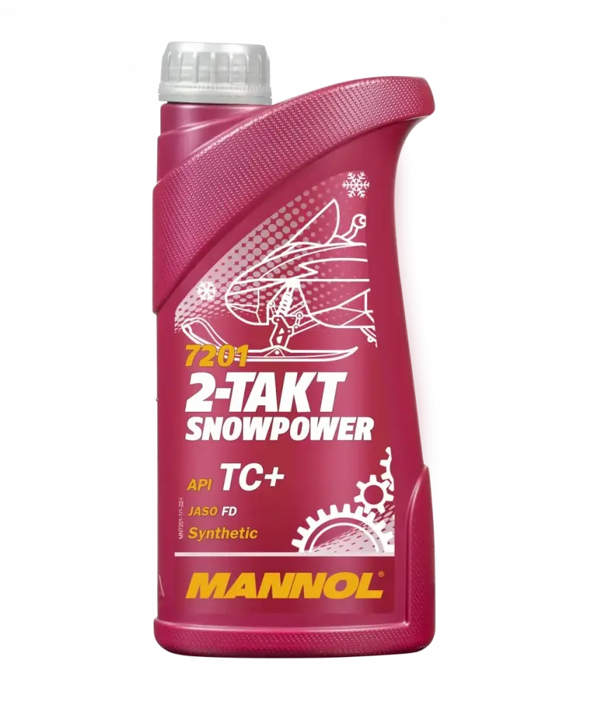 MANNOL Motorový olej 7201 2-Takt Snowpower - 1L (Motorový olej pro dvoutaktní motory sněžných skútrů, užitkových terénních vozidel, čtyřkolky, skútry)